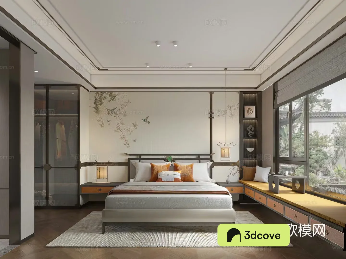New Chinese style bedroom master bedroom