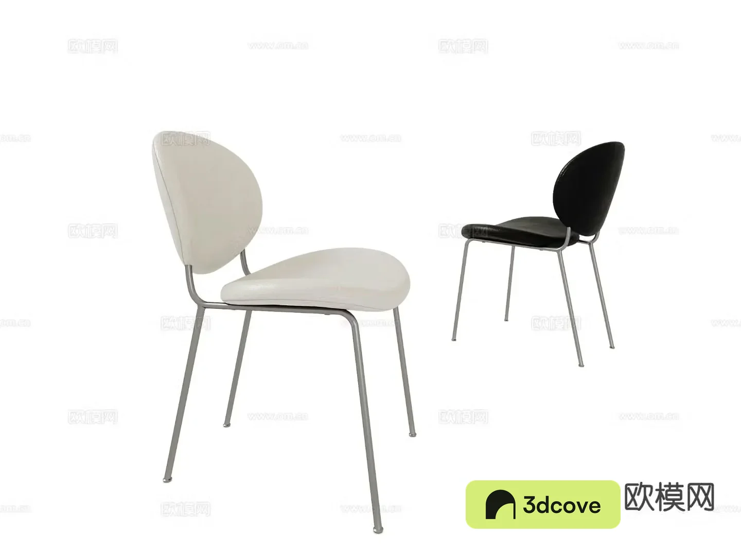 Modern single chair leather chair dining chair
