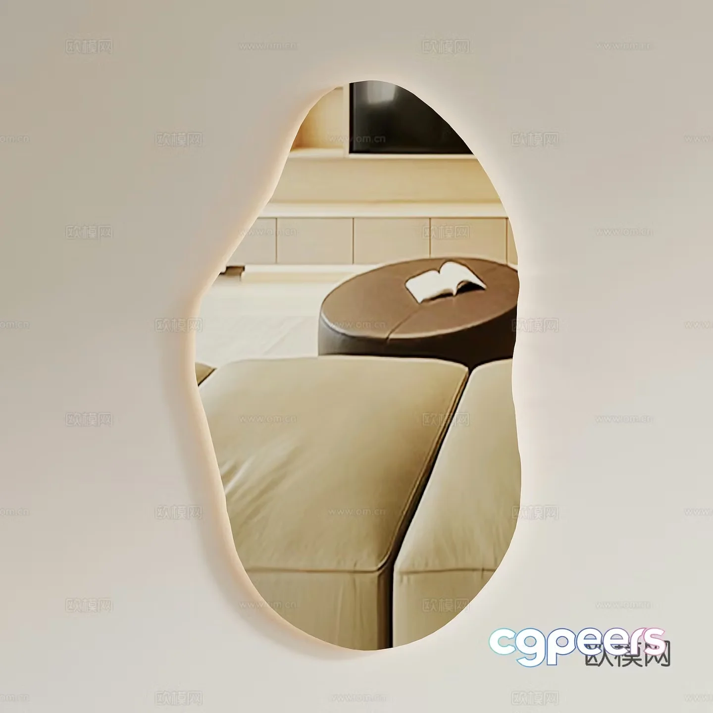 Modern minimalist mirror 3d model