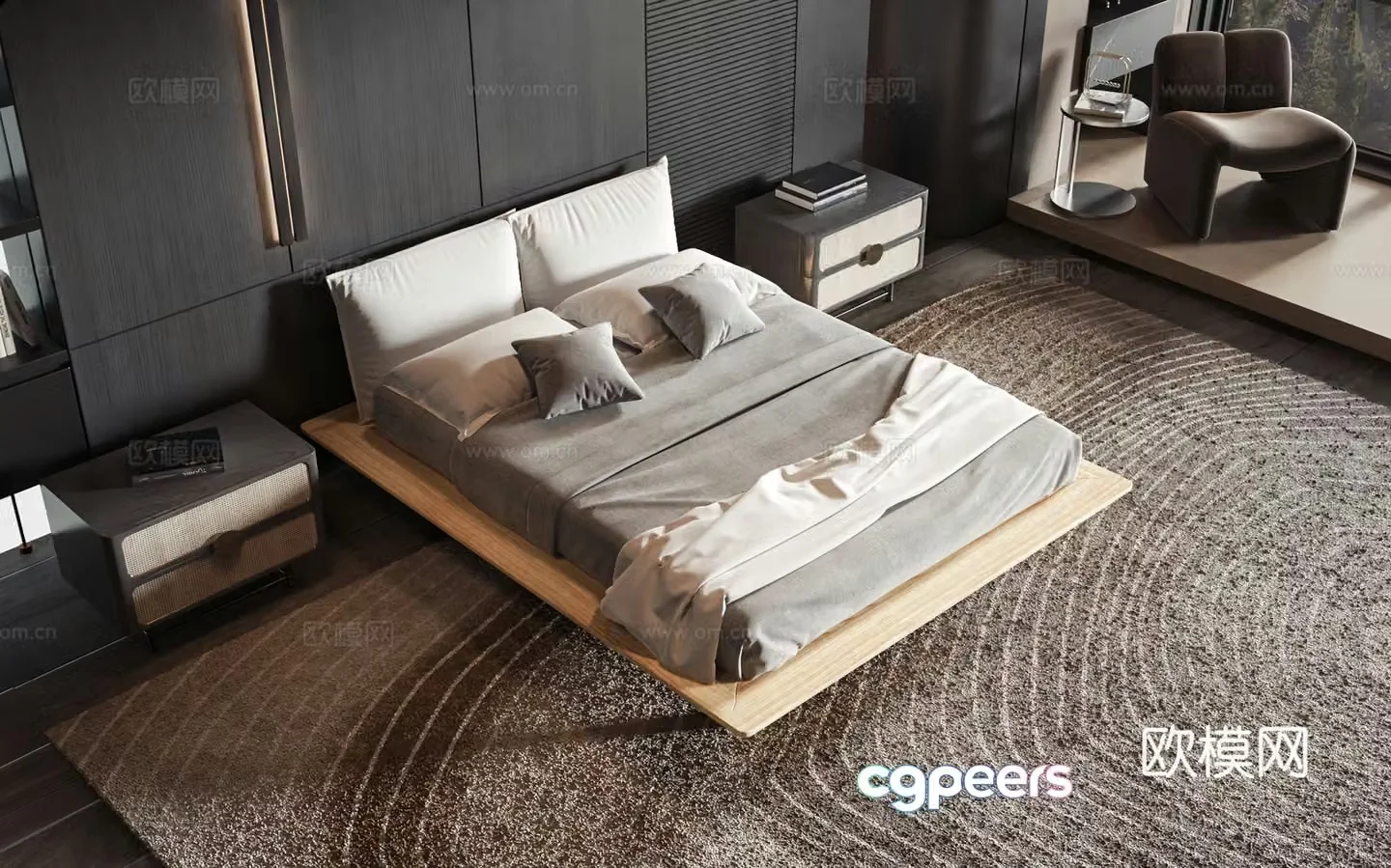 Modern style product bed 3d model
