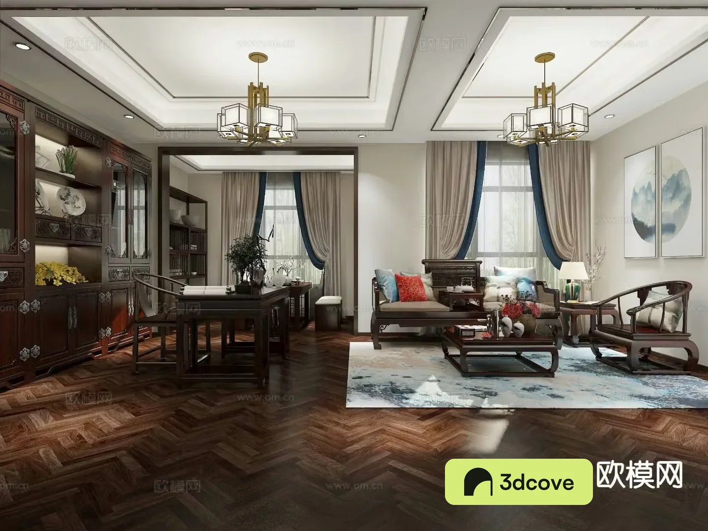 New Chinese style study
