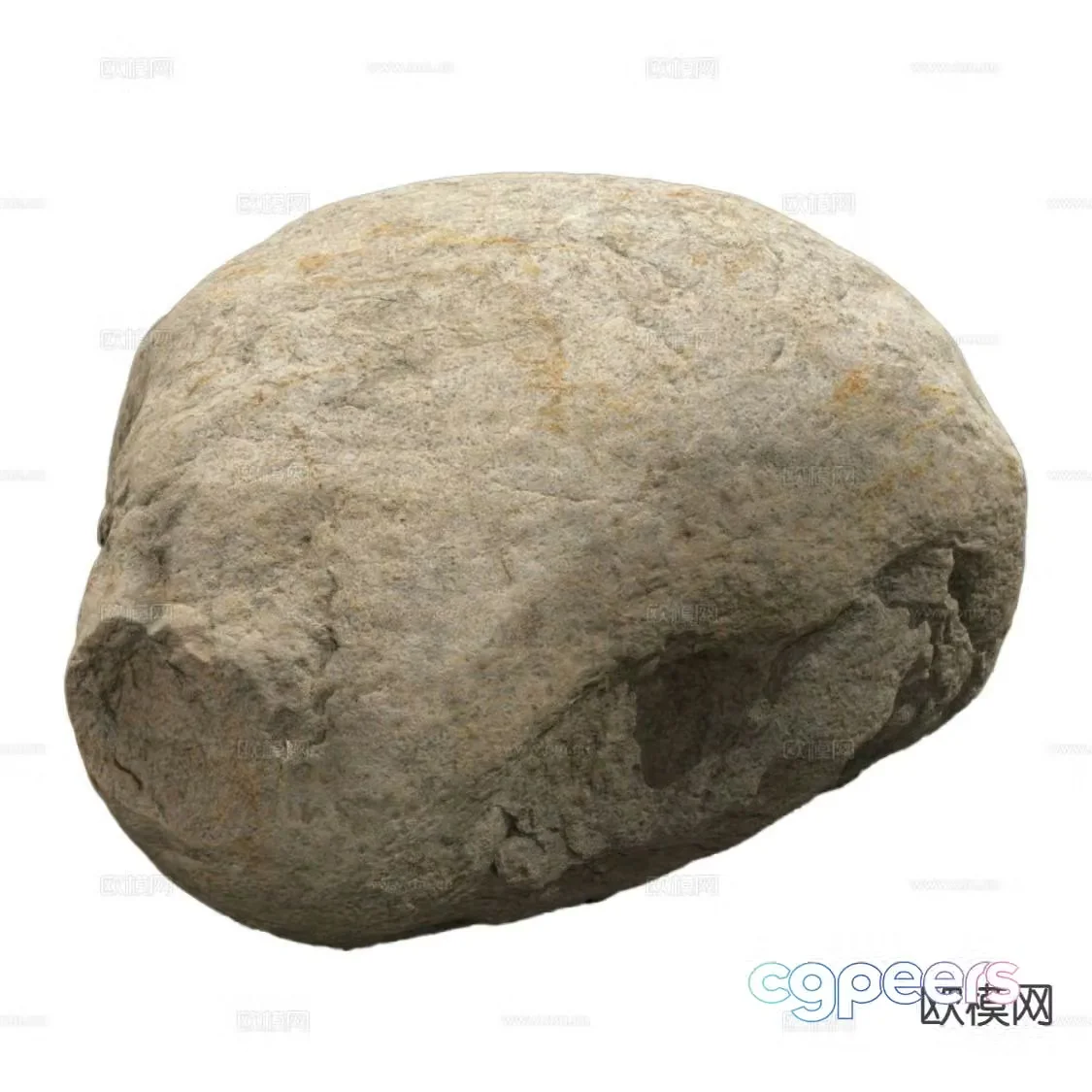 modern rock granite 3d model