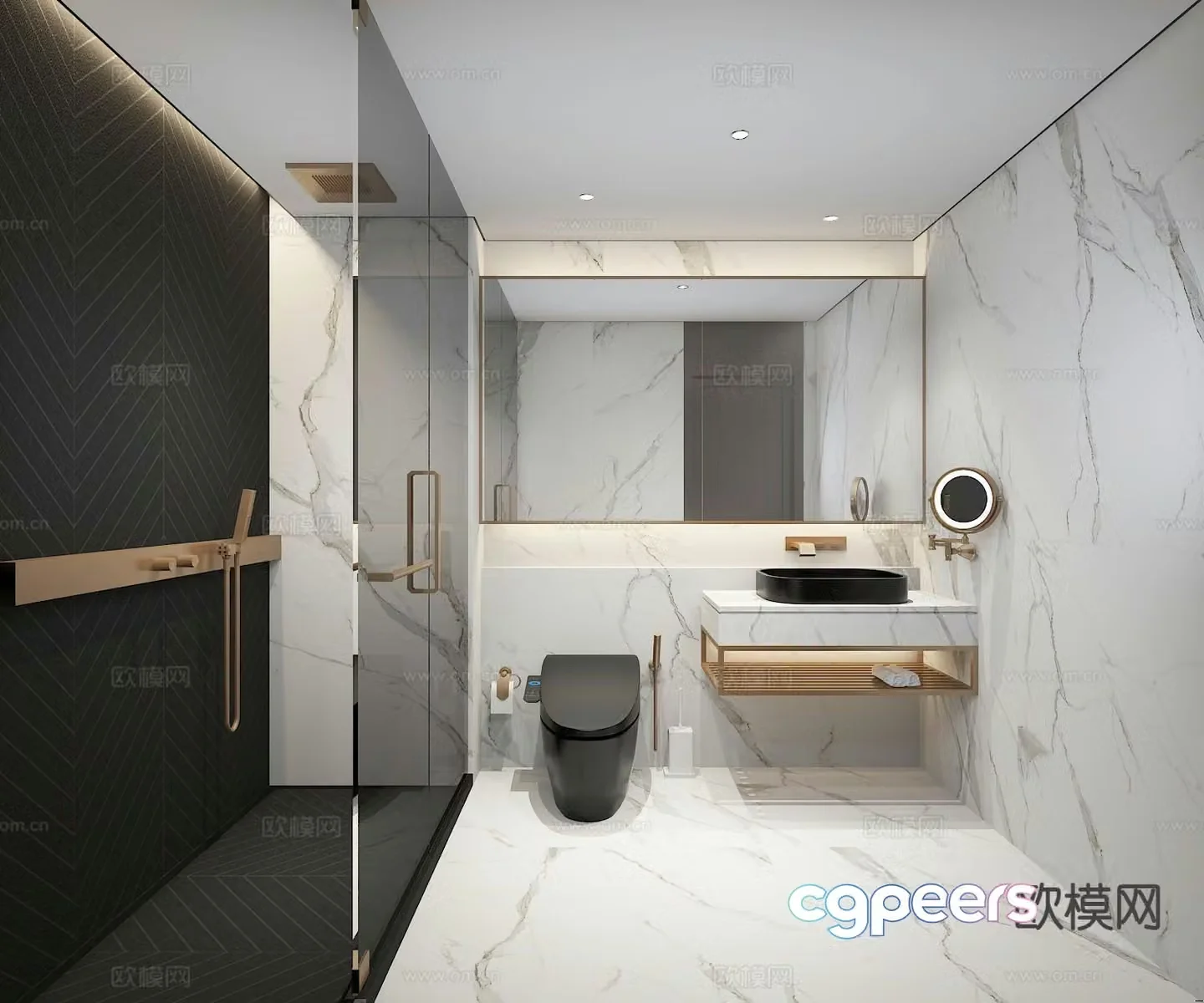 Modern bathroom bathroom 3d model