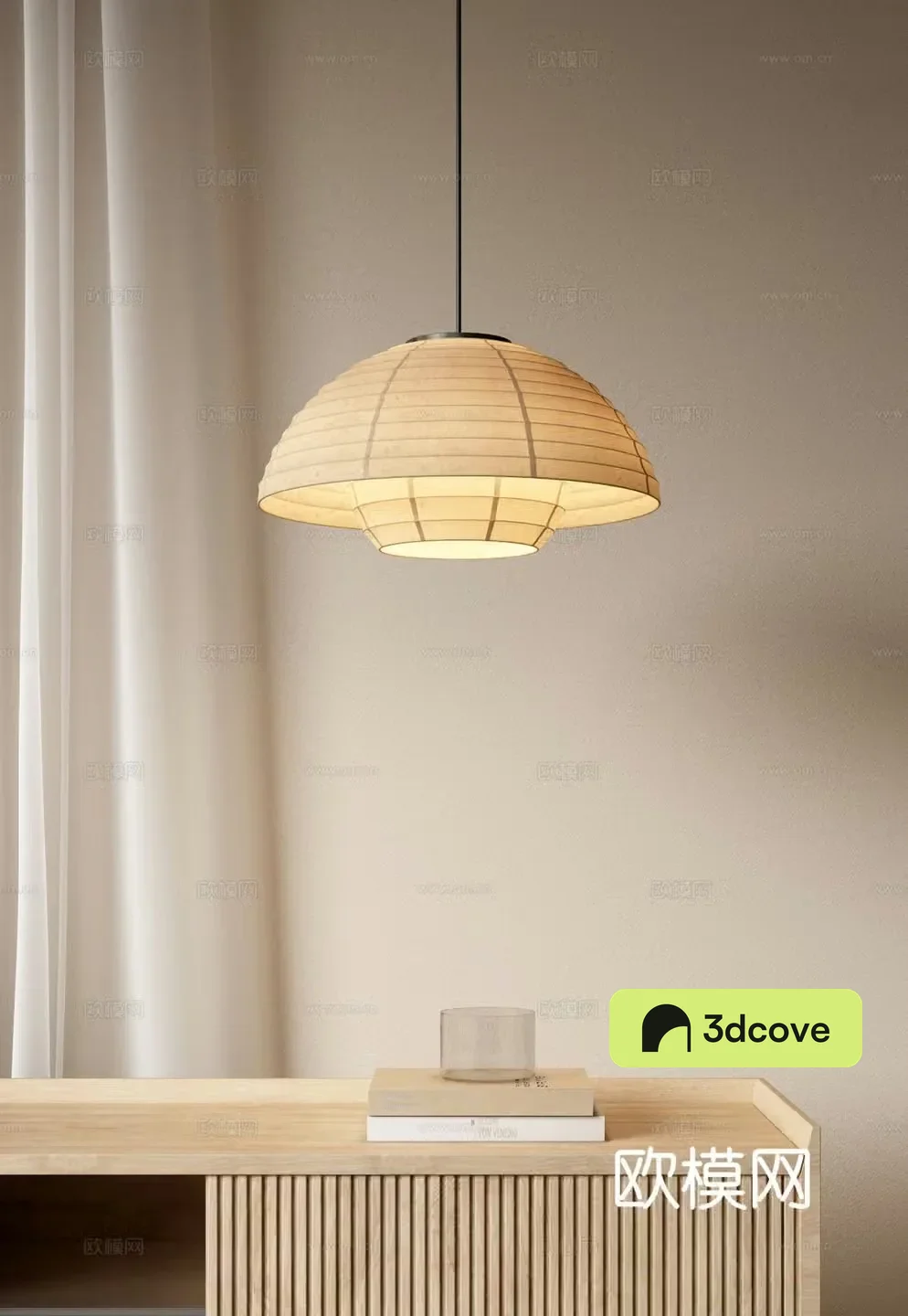 Wabi-sabi chandelier paper chandelier