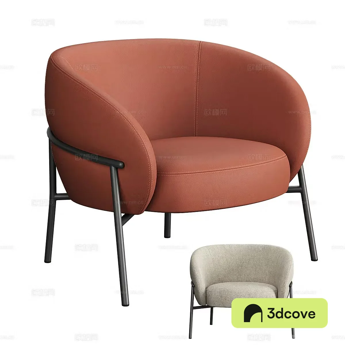 Modern Italian Rimo Armchair