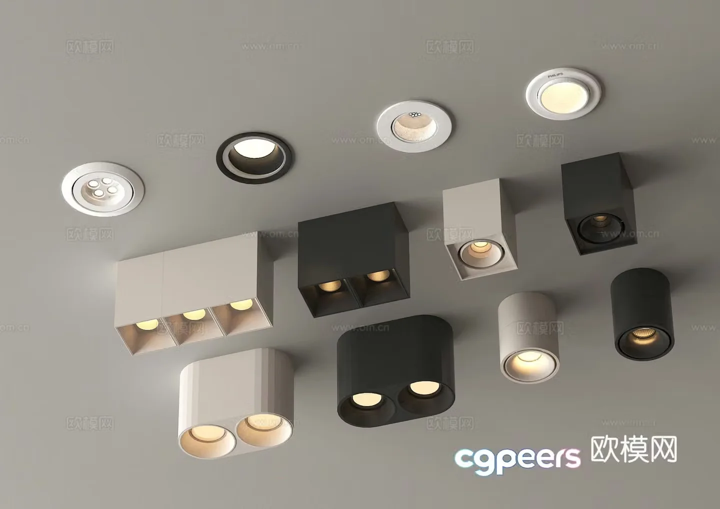 Spotlight Downlight Bulleye Lamp 3D Model