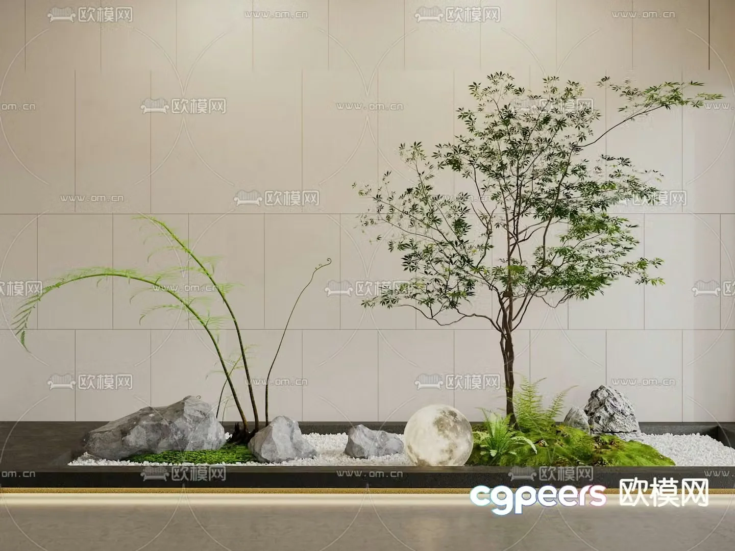 Indoor landscaping landscape sketch 3d model