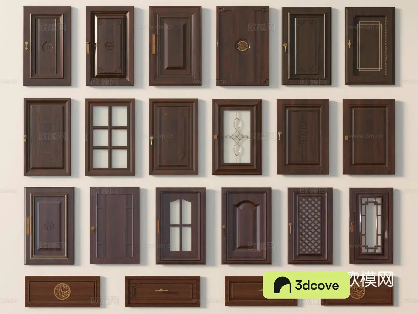 Chinese cabinet door glass cabinet door drawer cabinet door solid wood cabinet door