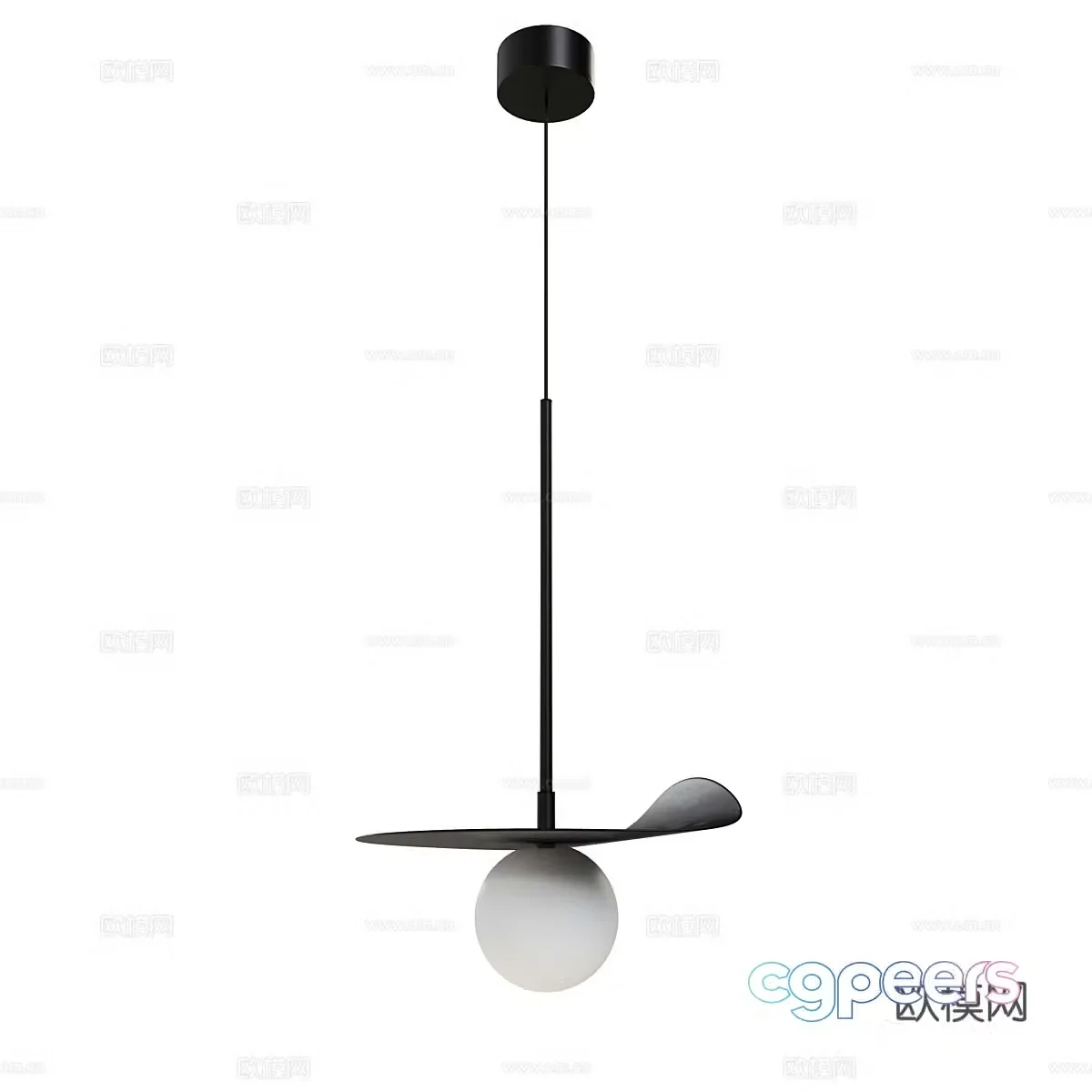 Modern simple chandelier chandelier simple chandelier living room chandelier spherical chandelier 3d model