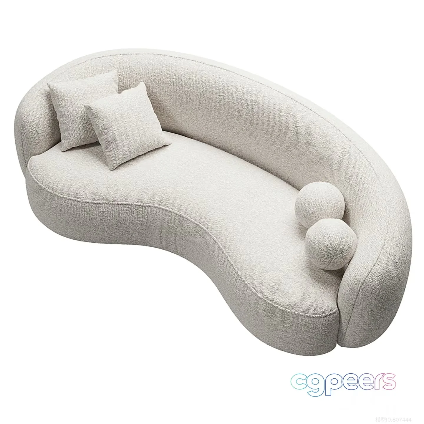 Modern Cream Sofa 3D Model – 15883 – VRAY Render