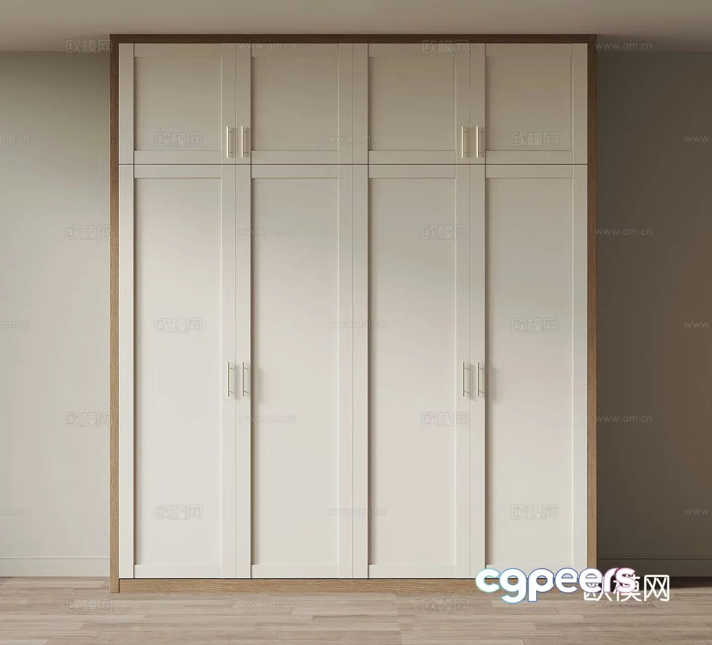 Cream style wardrobe 3d model