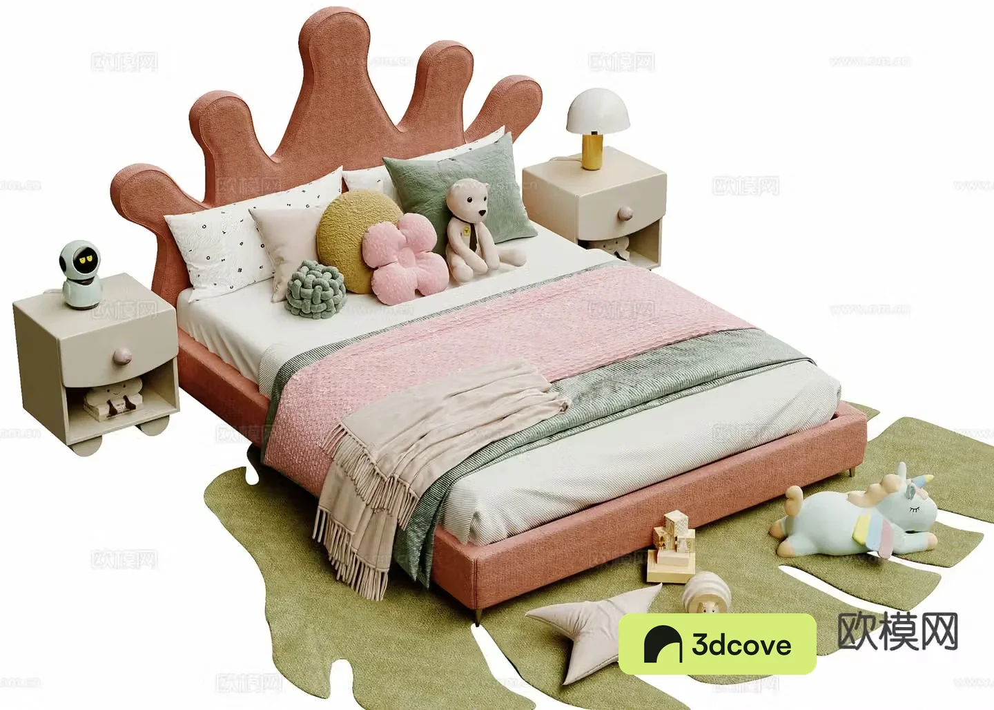 Modern children’s bed girl’s bed