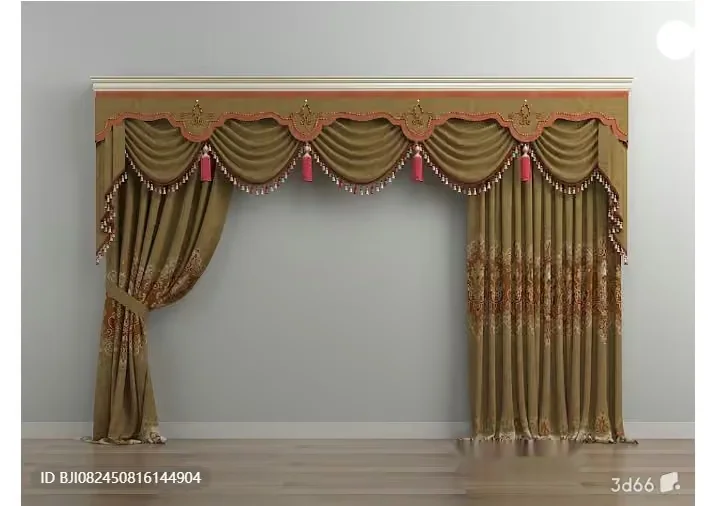 Gold Curtain 3D Model – 5741 – VRAY Render