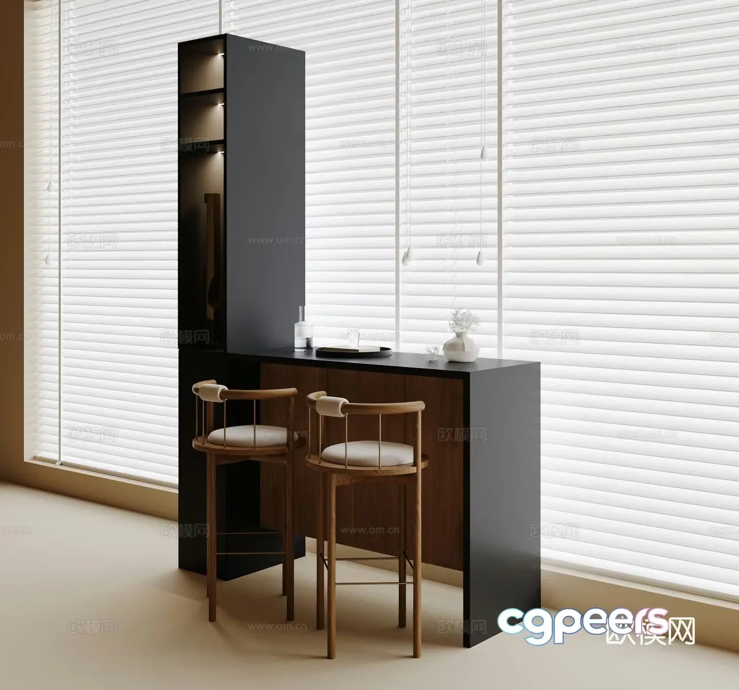 Modern bar 3d model