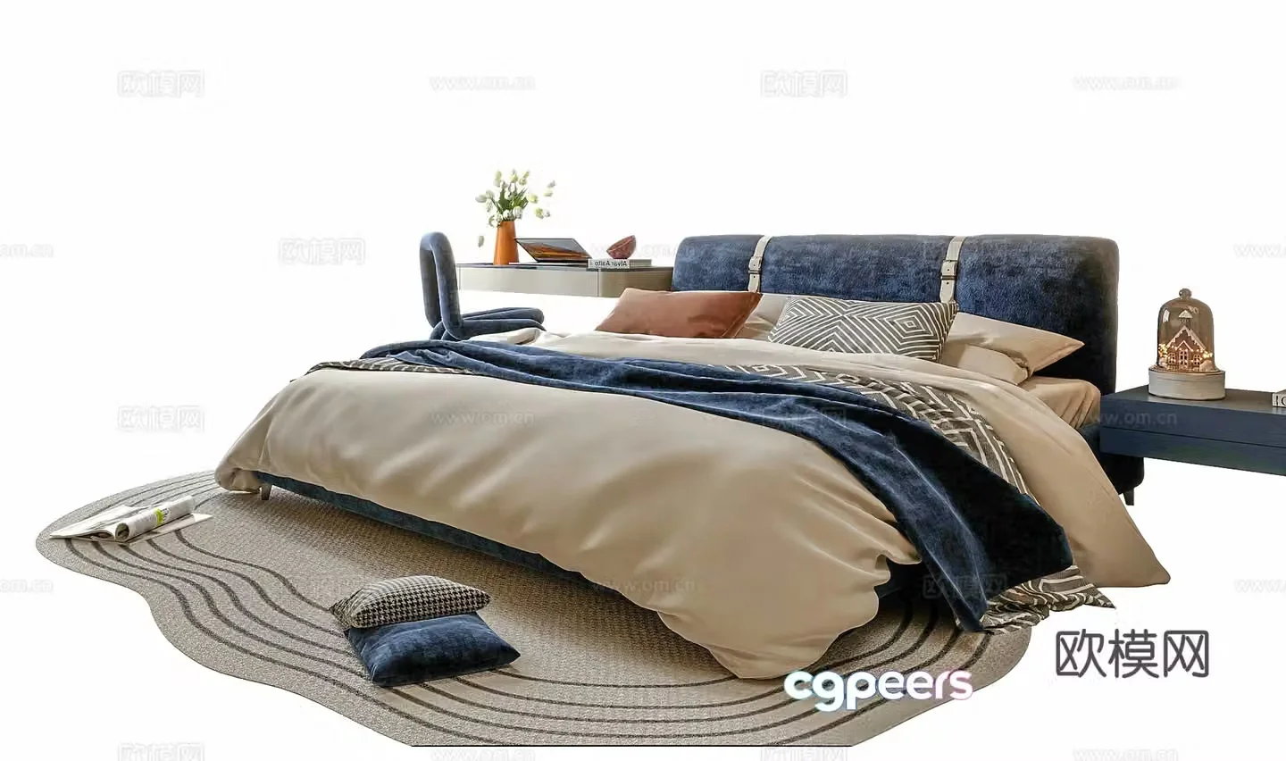 Modern children’s bed 3d model