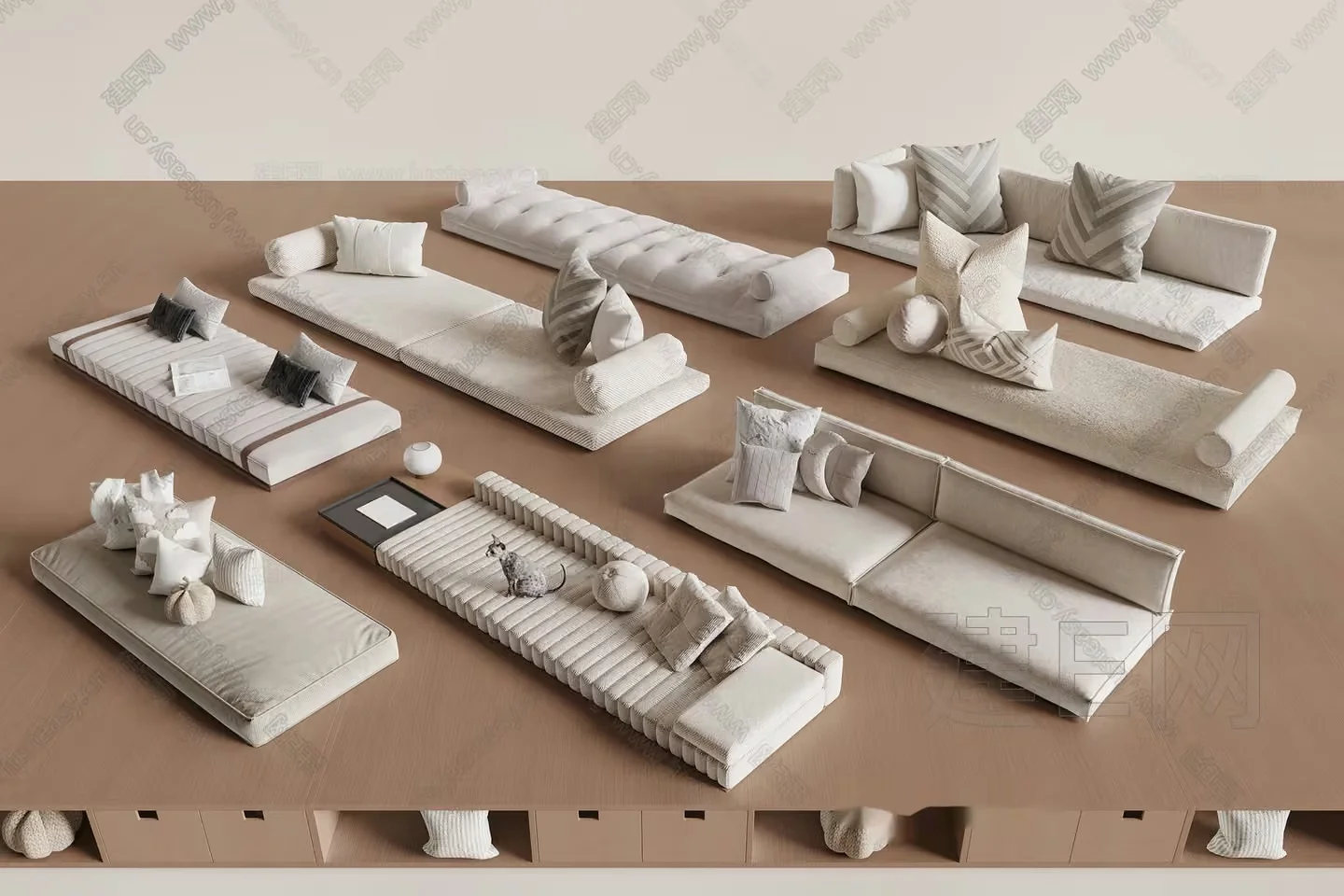 Modern Living Room 3D Model – 7823 – VRAY Render