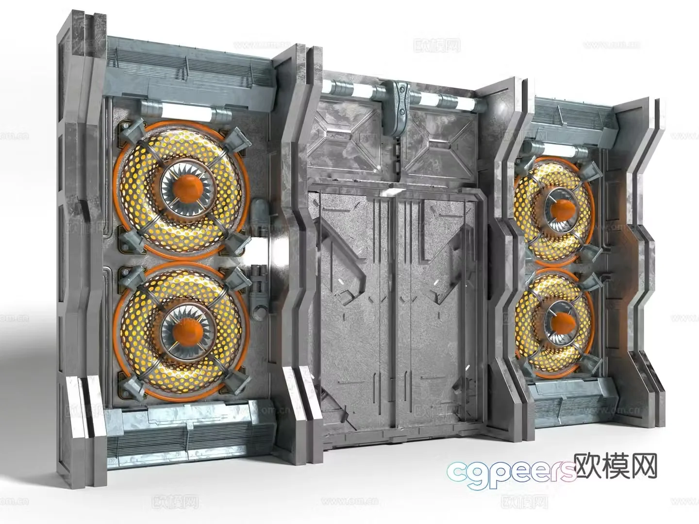 Modern style metal hatch 3d model
