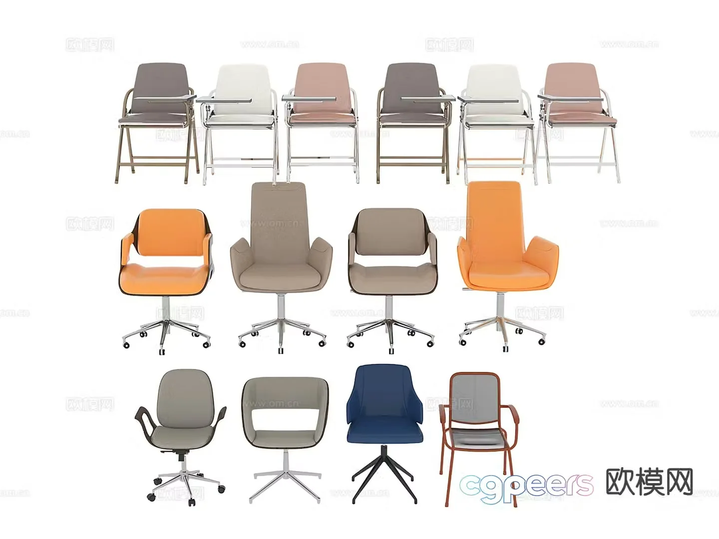 Office chair staff chair 3d model