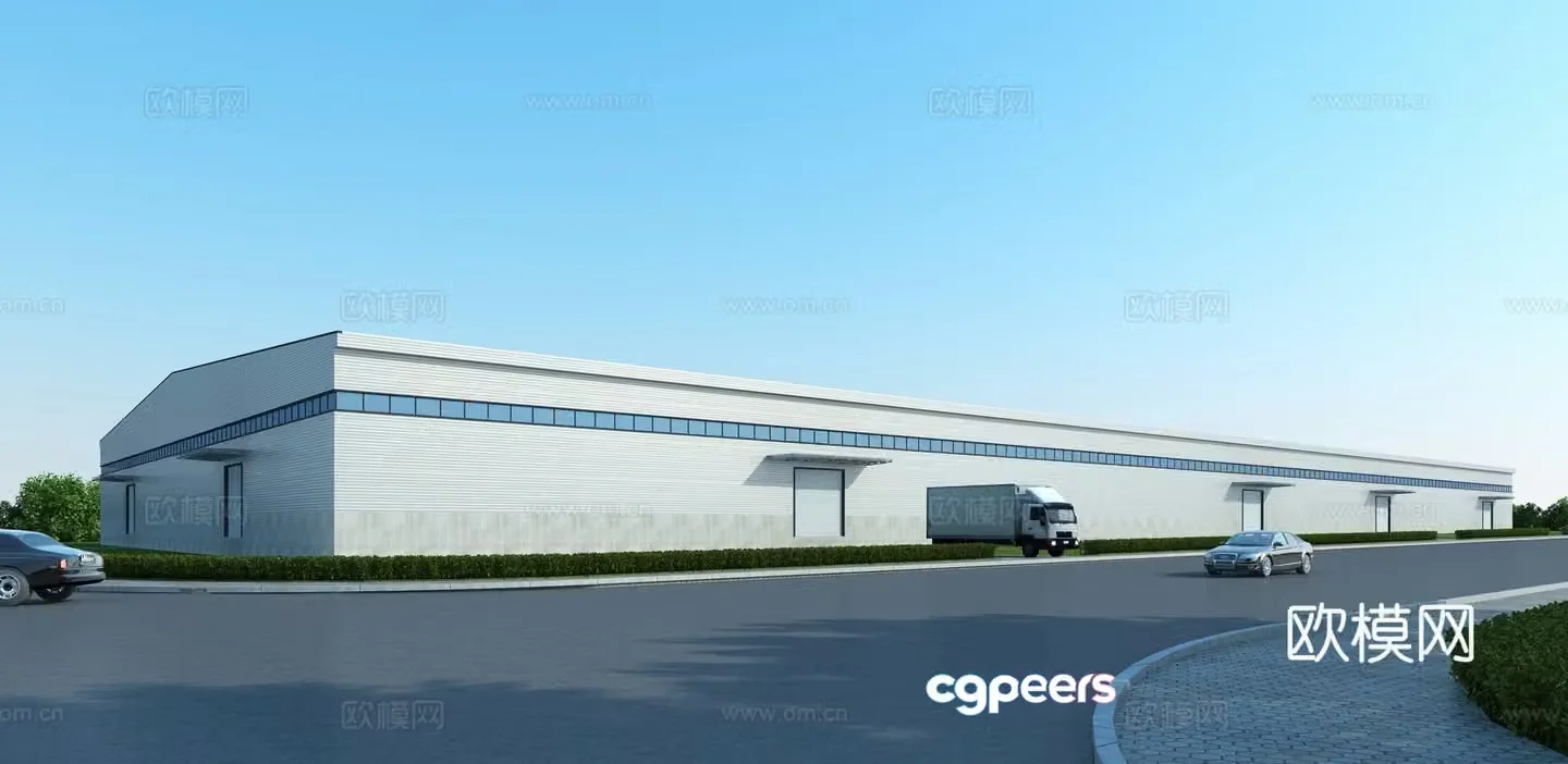 Industrial factory appearance 3d model