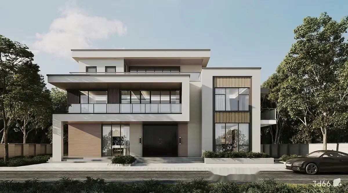 Modern 2-Story House 3D Model – 20978 – VRAY Render