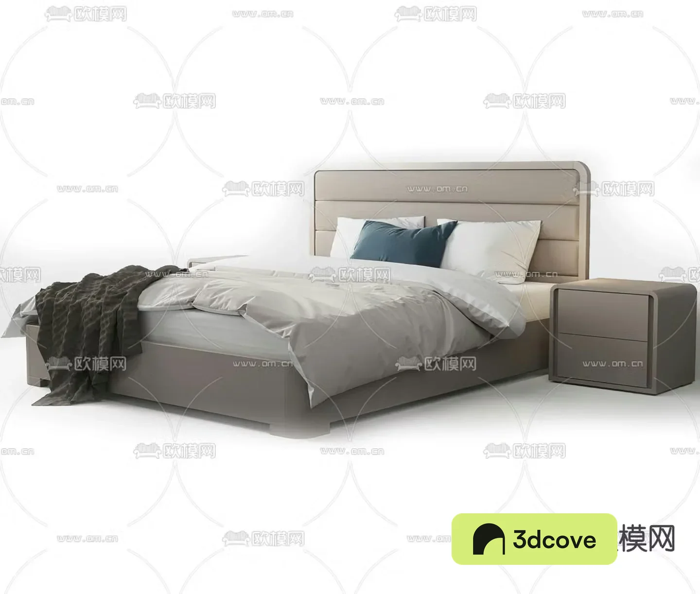 Leather double bed
