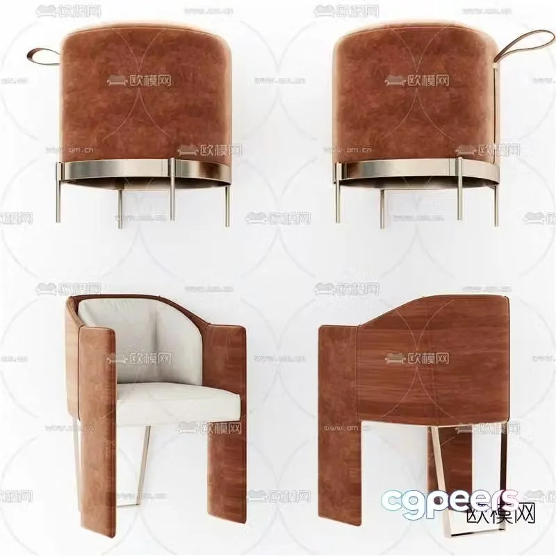 Modern Brown Chair 3D Model – 7481 – VRAY Render
