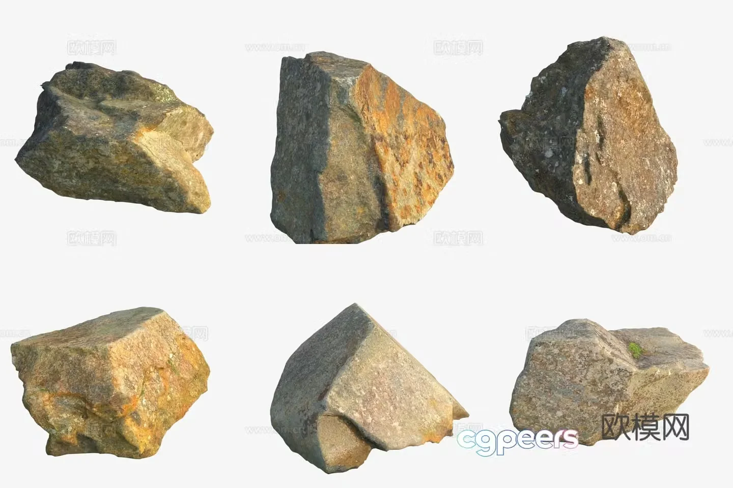 Big rocks by the sea 3d model