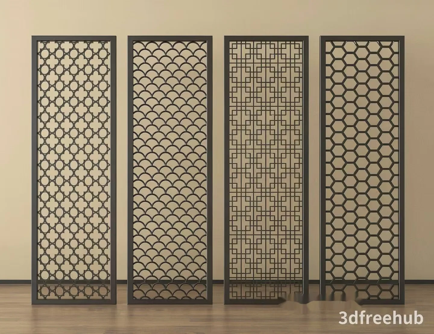 Metal Room Dividers 3D Model – 18915 – VRAY Render
