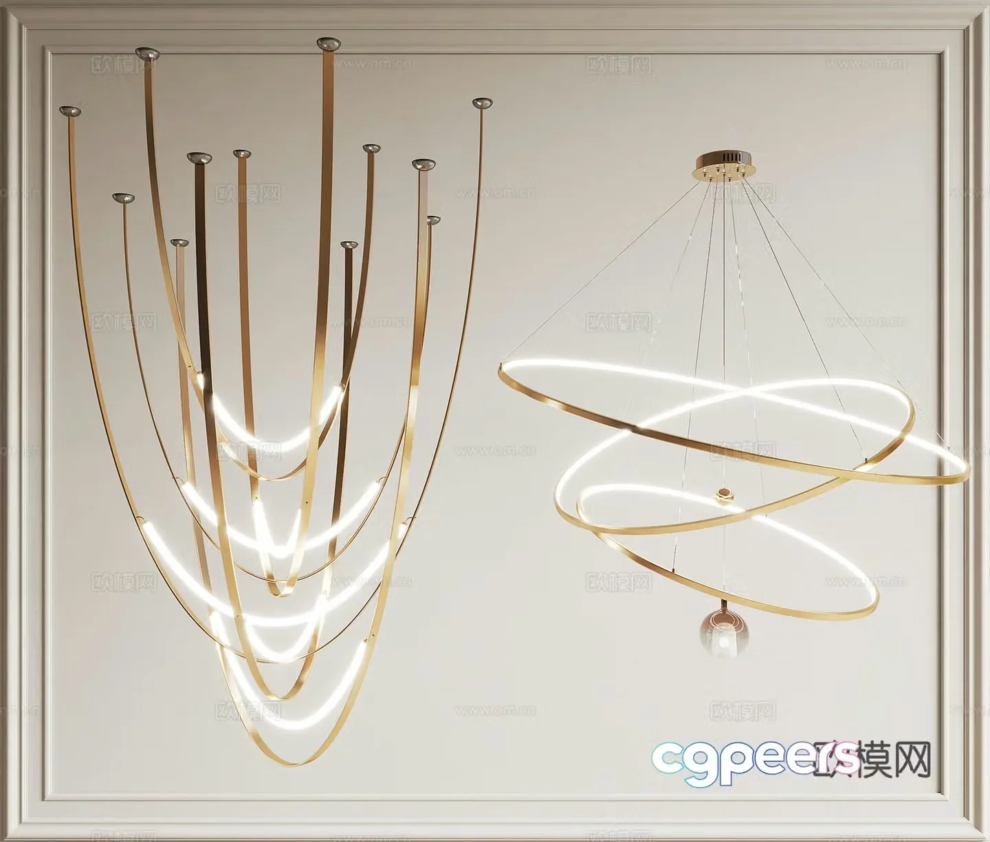 Modern chandelier 3d model