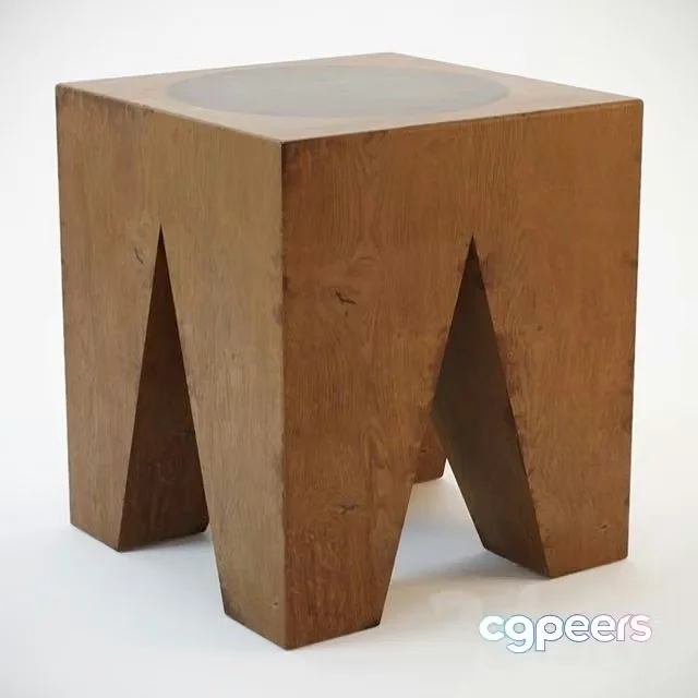 3ds Max Free – Stool rustic style