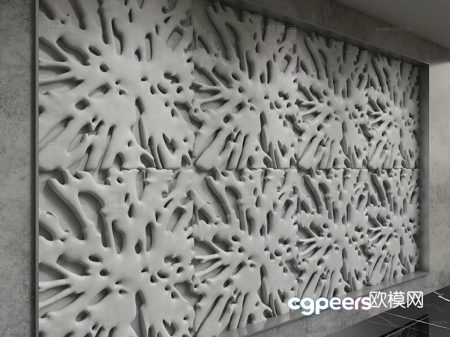 Modern background wall 3d model