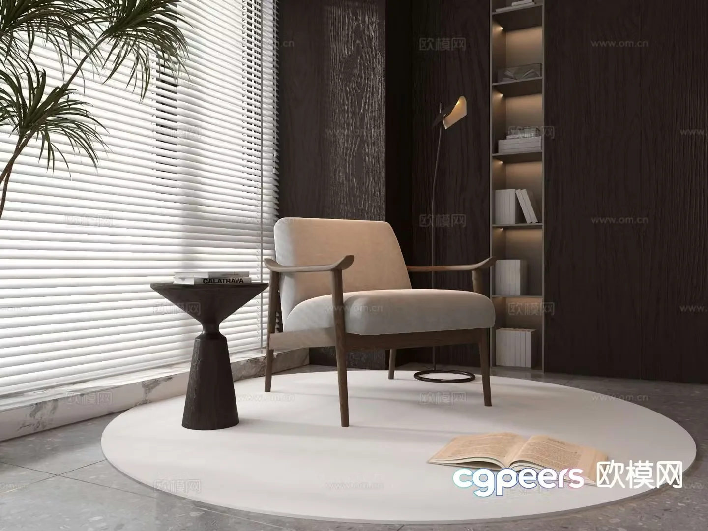 Modern lounge chair armchair 3d model