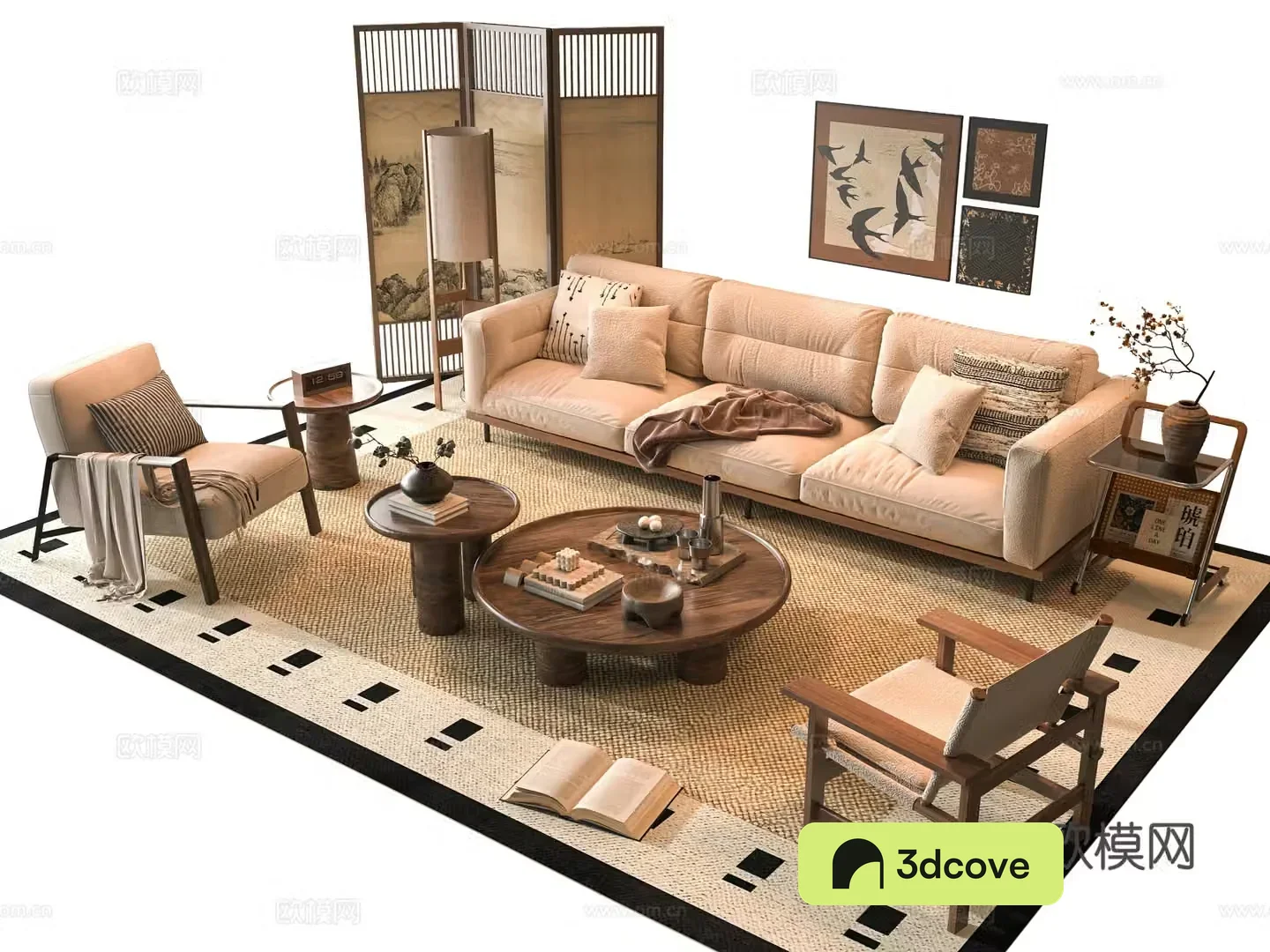 Wasabi sofa combination 3D model