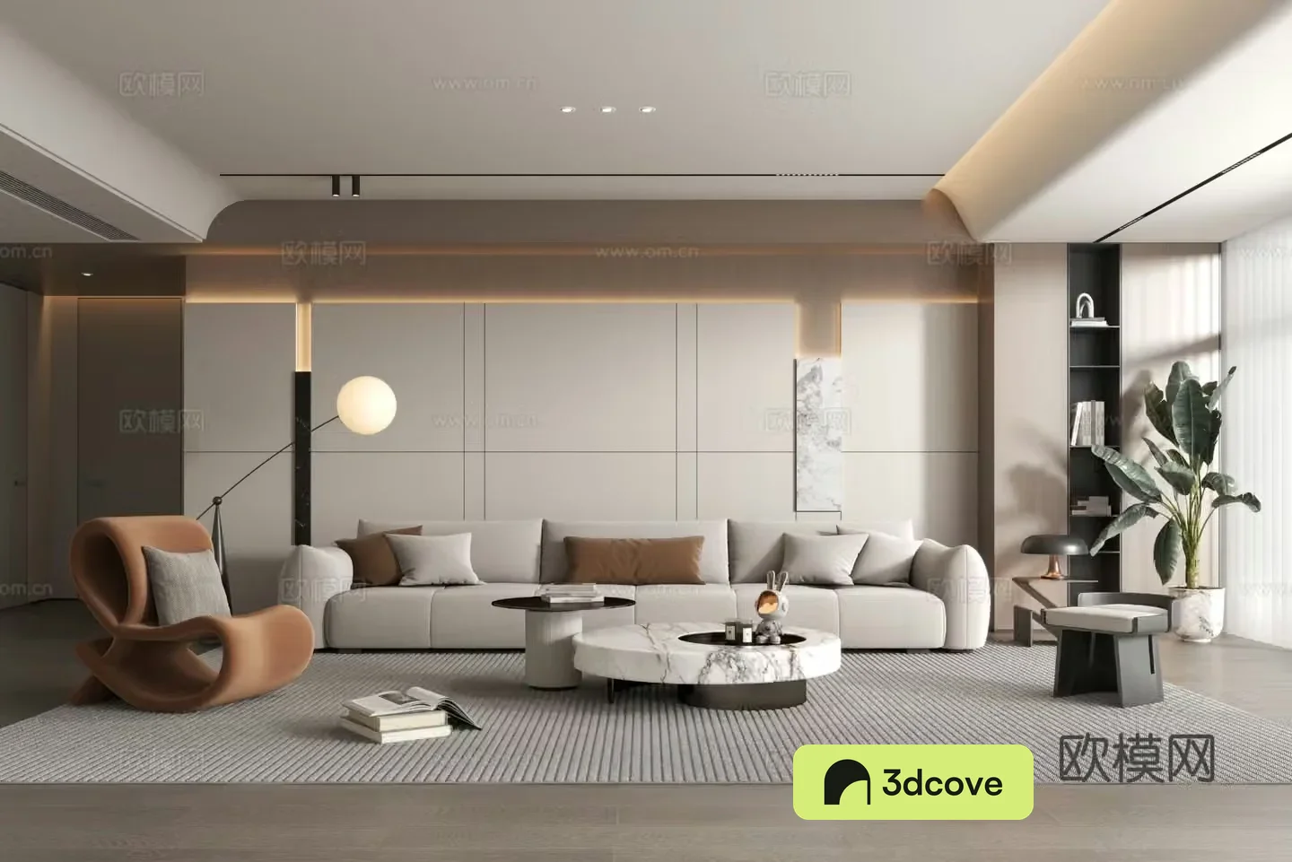 Modern minimalist living room