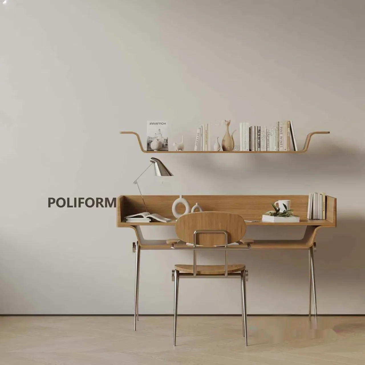 A Minimalist Home Office Setup 3D Model – 17626 – VRAY Render