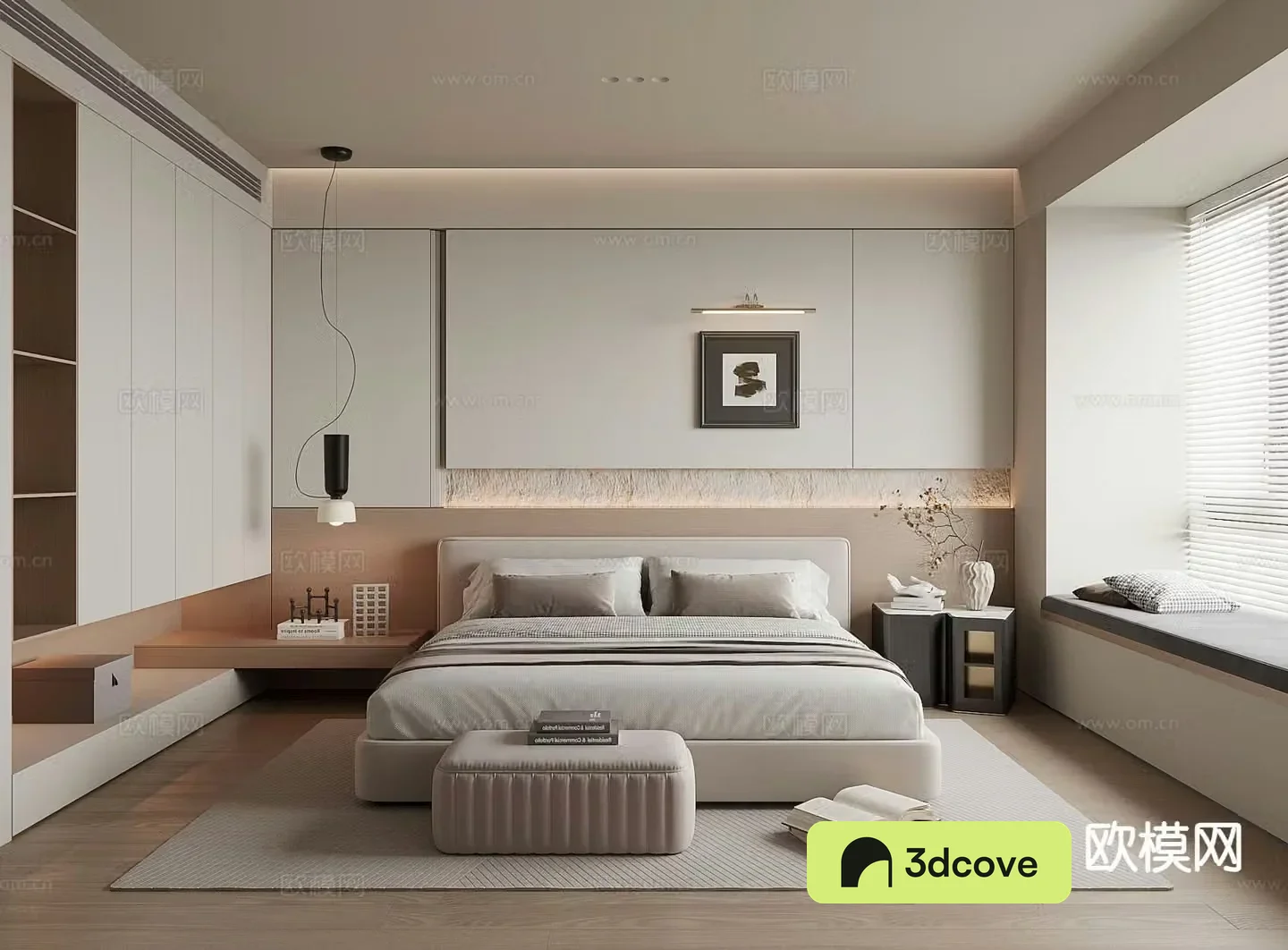 Modern master bedroom