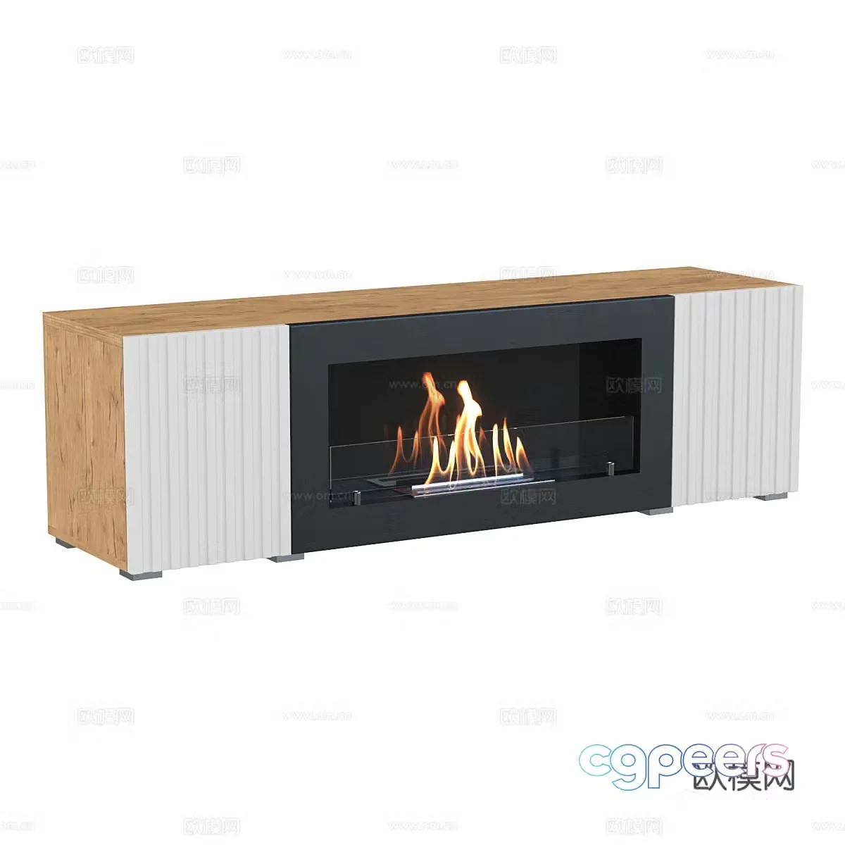 nordic fireplace decorative fireplace 3d model