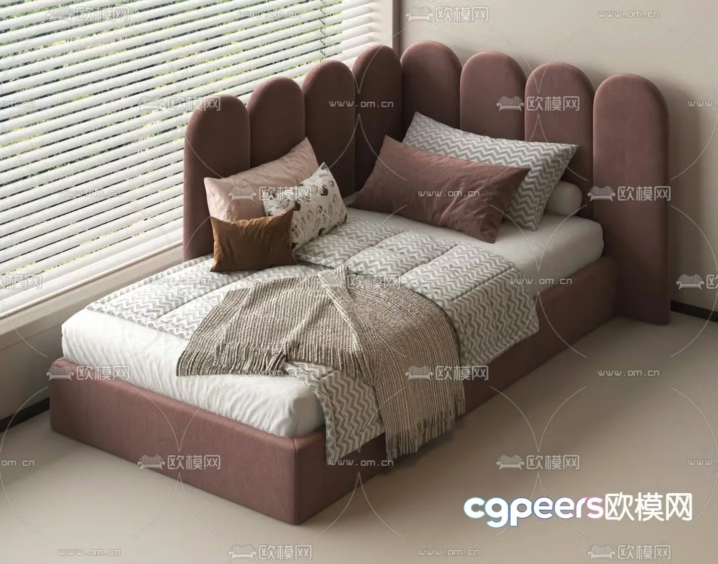 Modern children’s bed child’s bed crib 3d model