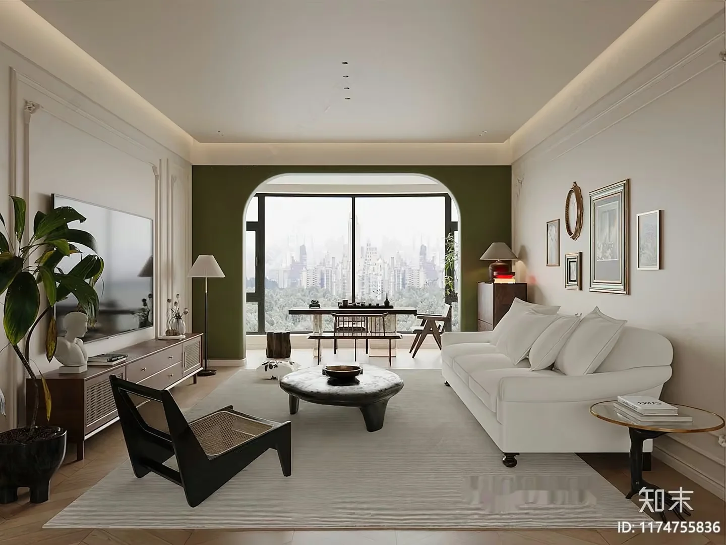 Modern Living Room 3D Model – 10885 – VRAY Render