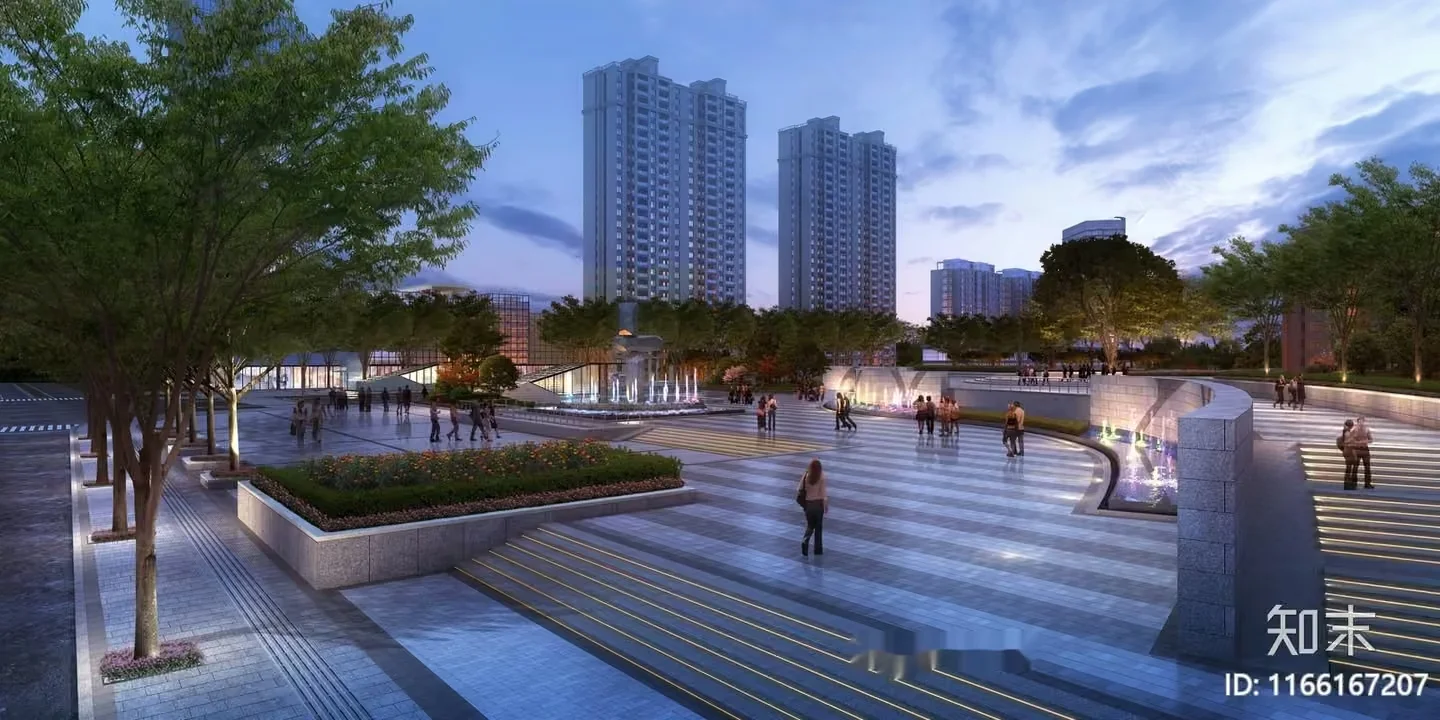 Cityscape With Tall Buildings 3D Model – 6343 – VRAY Render
