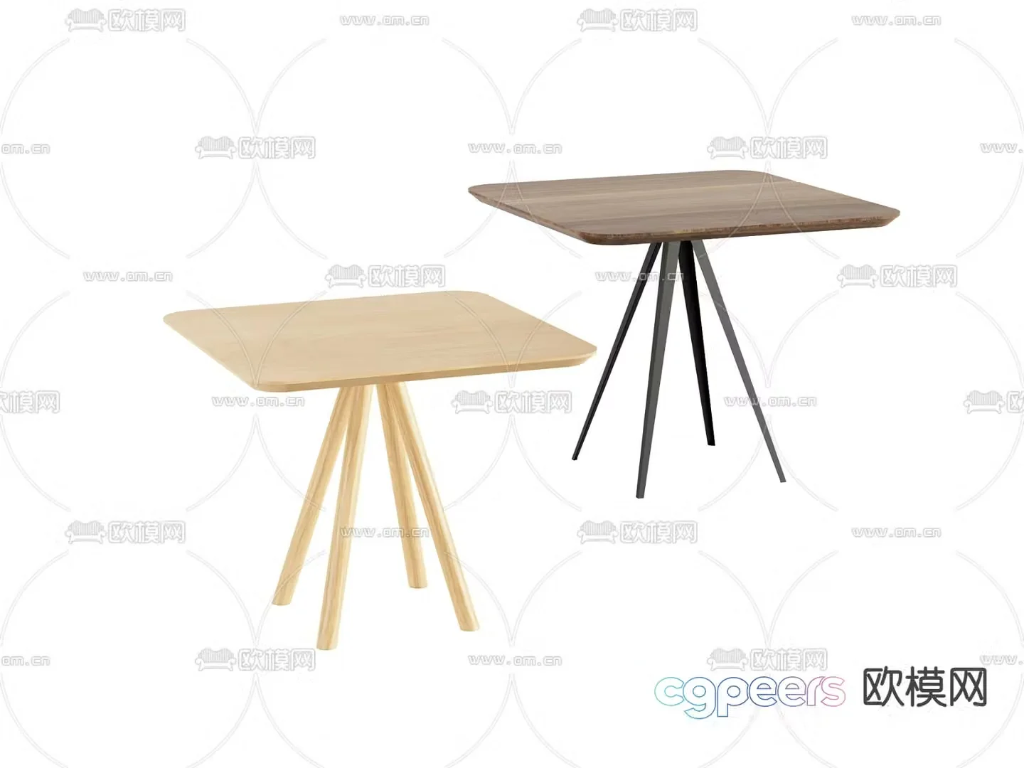 Modern casual table negotiation table 3d model