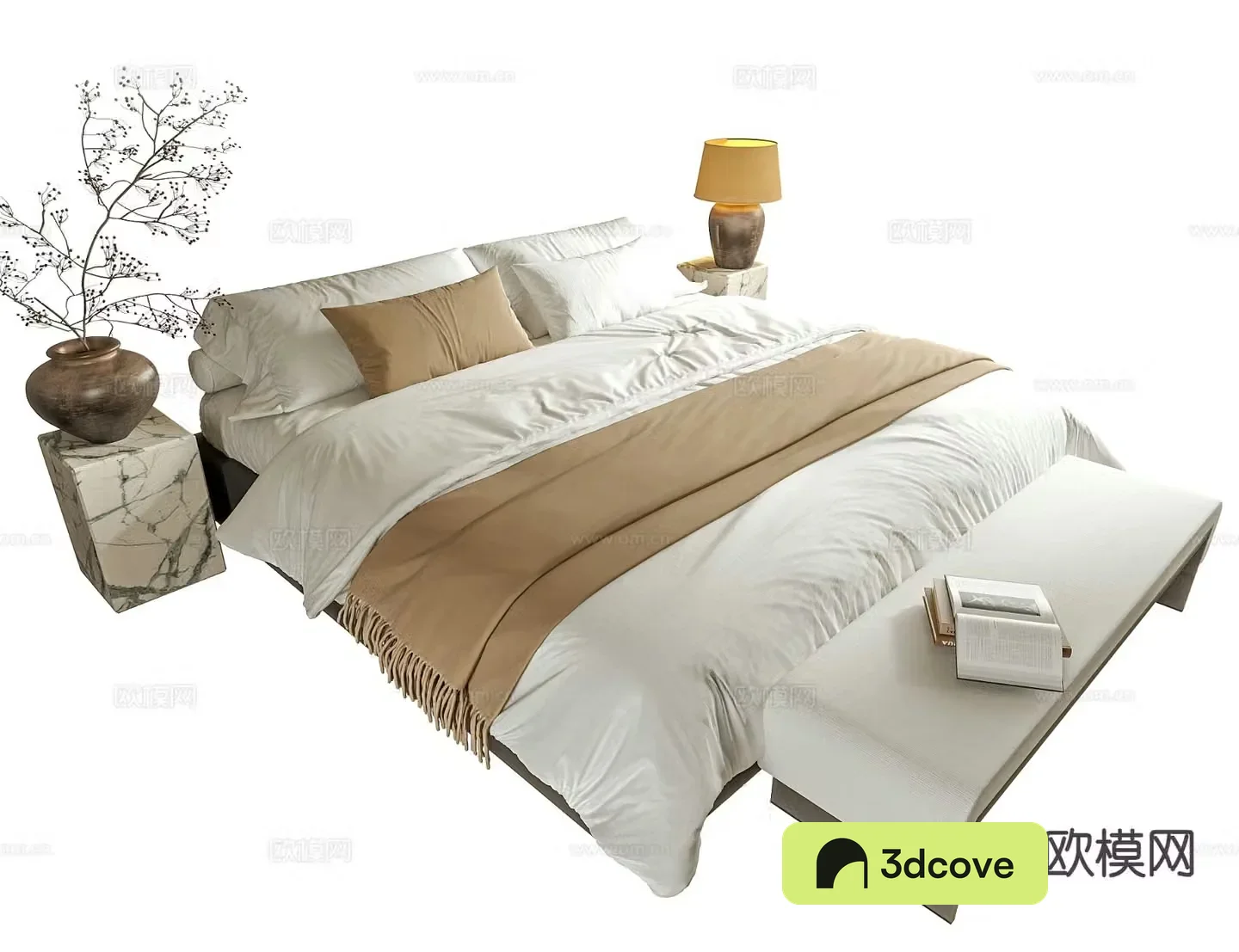 Wabi-sabi double bed