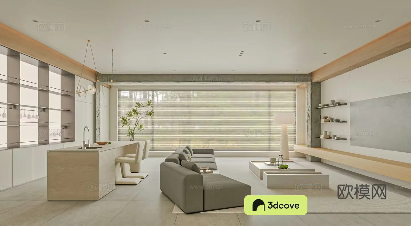 Modern living room sofa single chair coffee table