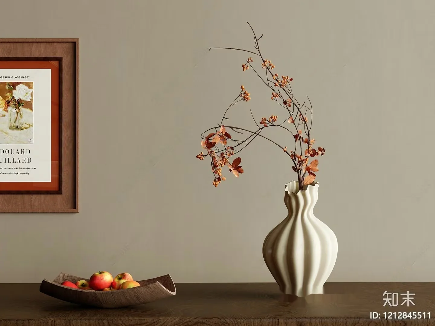 A Vase With A Unique Design 3D Model – 1369 – VRAY Render