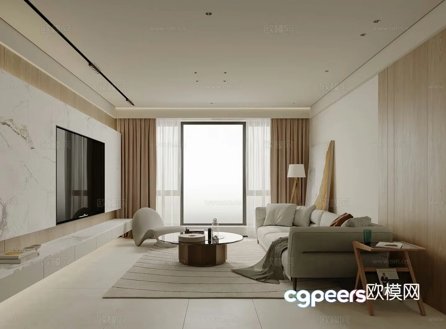 Modern living room 3d model