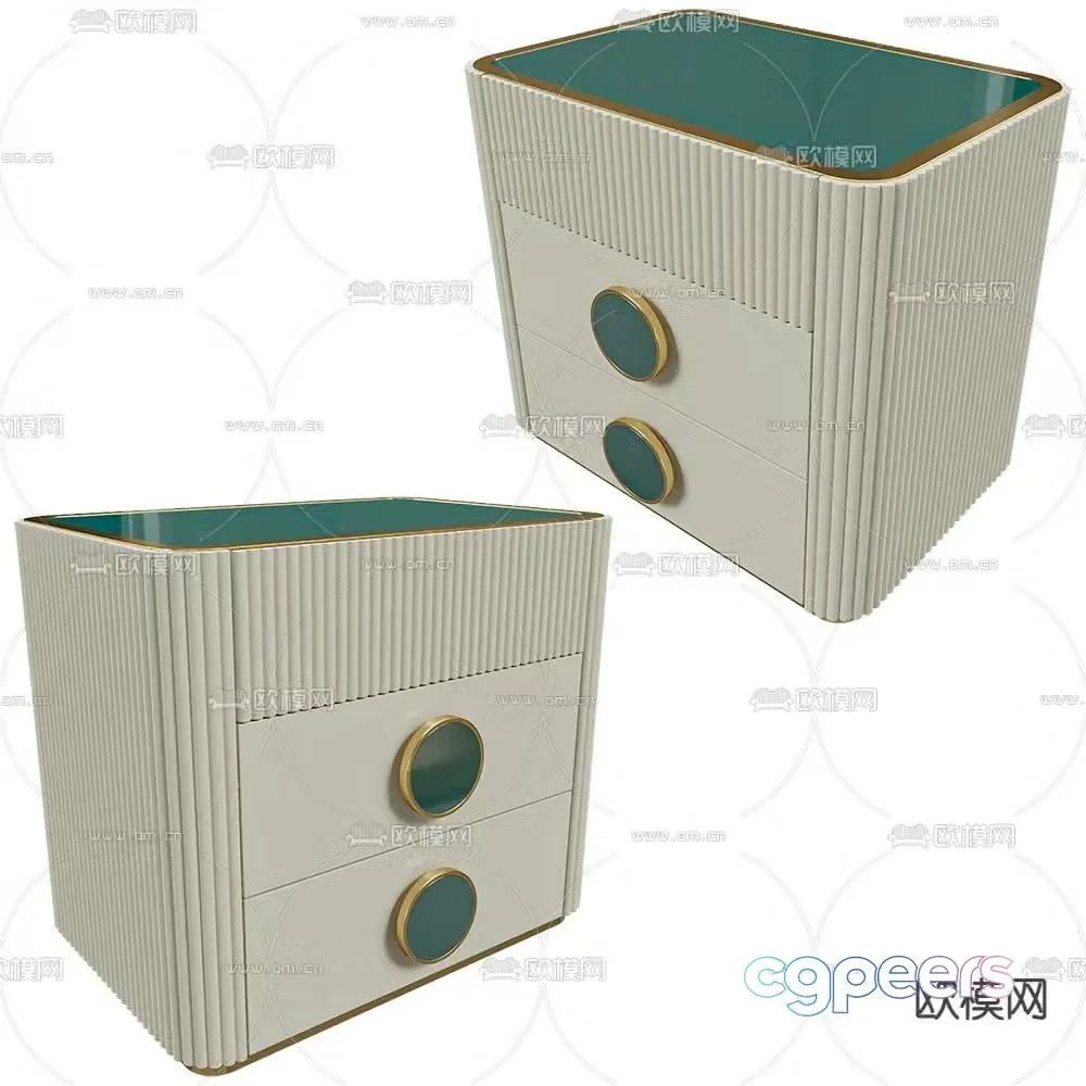 SCAPPINI light luxury bedside table 3D model