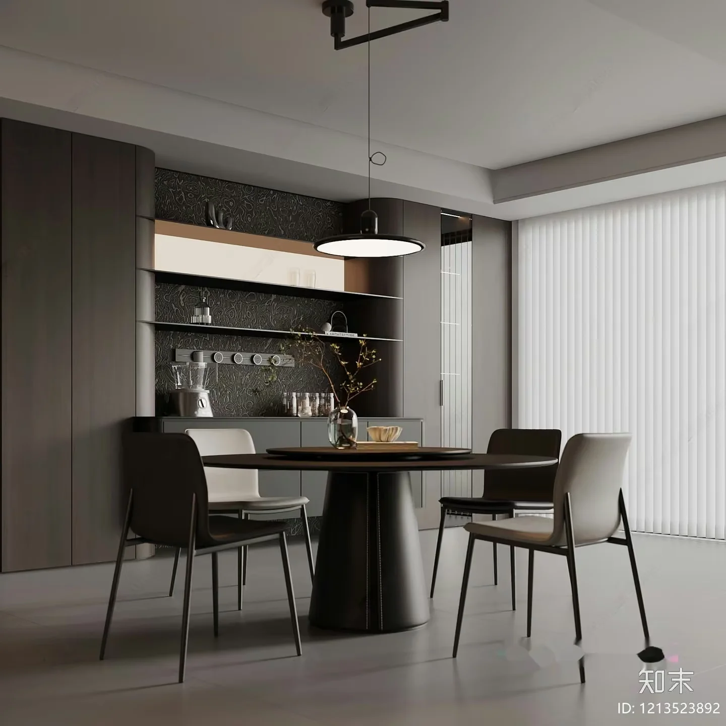 Modern Dining Room 3D Model – 16073 – VRAY Render