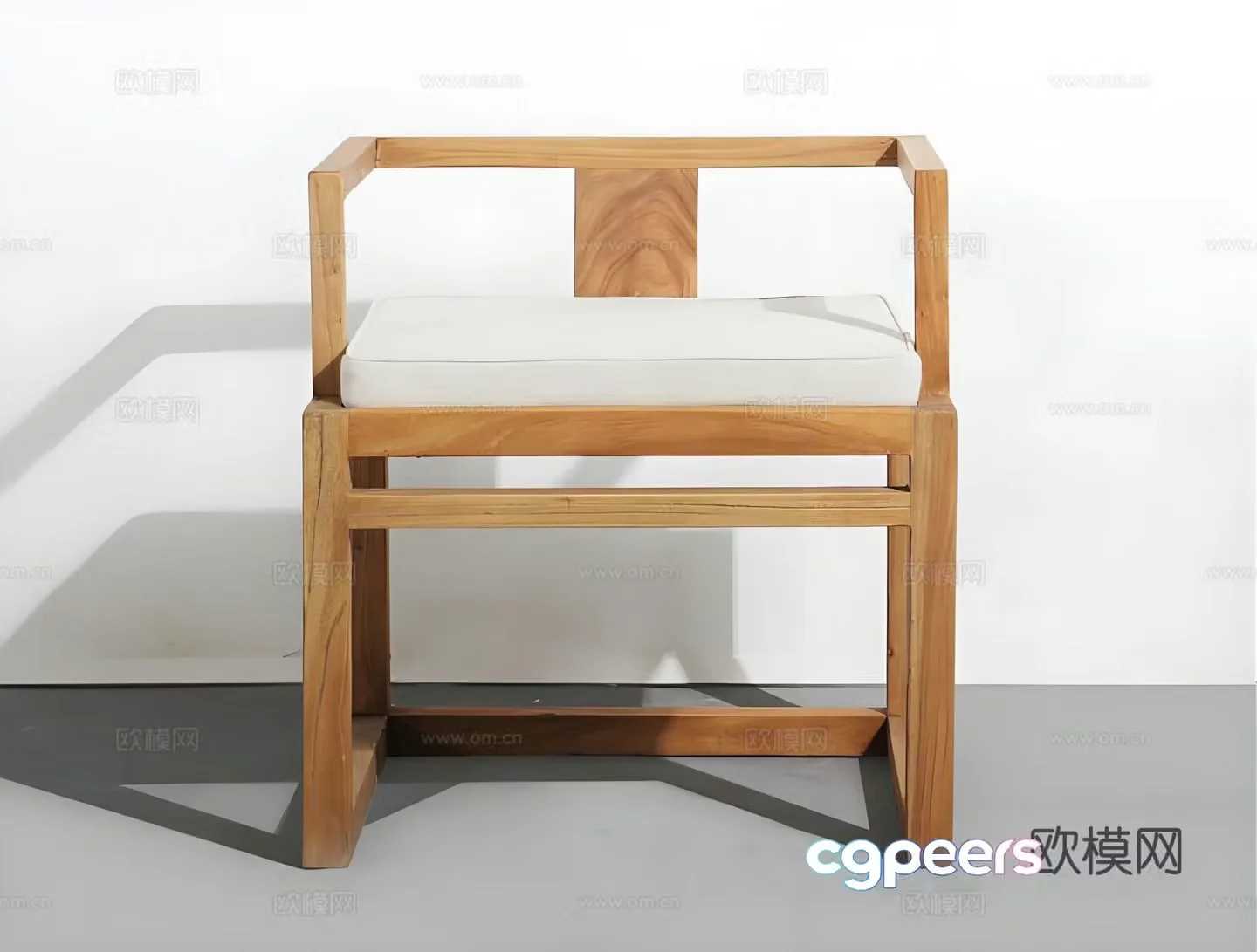 Leisure chair solid wood chair dining chair tea chair armchair 3d model