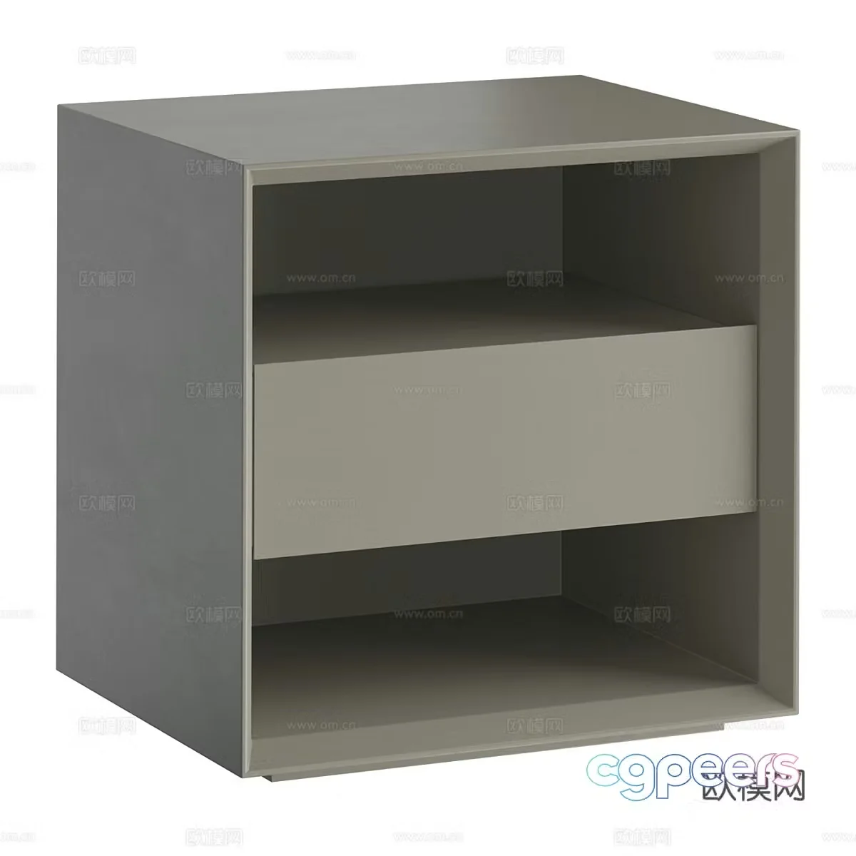 Modern Italian minimalist Hewlet bedside table 3D model