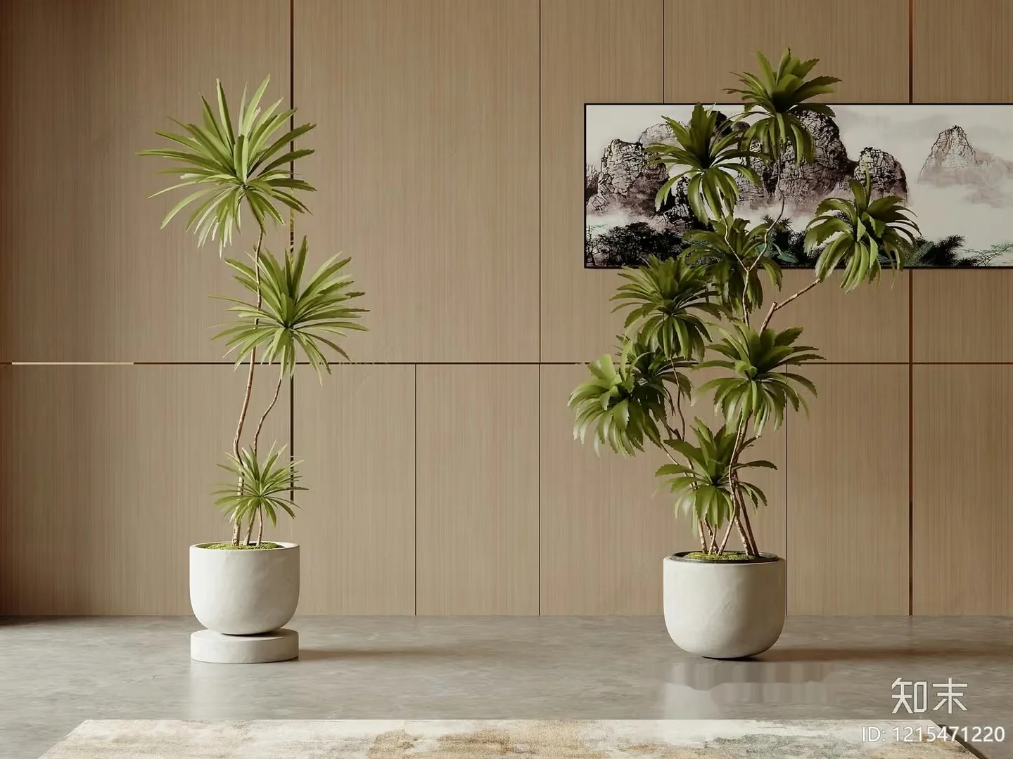 Modern Indoor Plants 3D Model – 17778 – VRAY Render